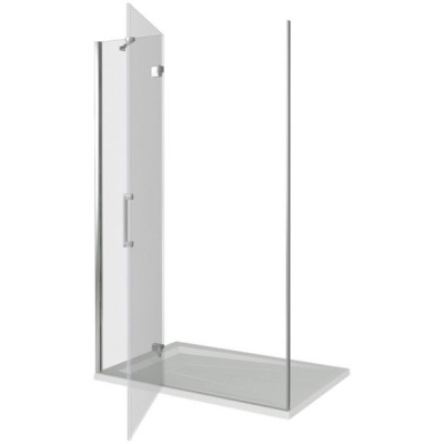 Душевая дверь GoodDooor SATURN WTW-140-C-CH-L 140x185 прозрачные стекла фотография