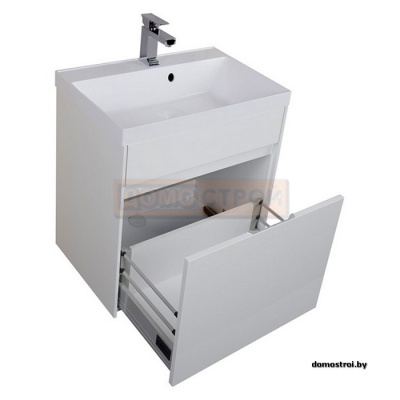 Тумба Aquanet Латина 60 c умывальником QUICK CLAC 1 ящик Белый фотография