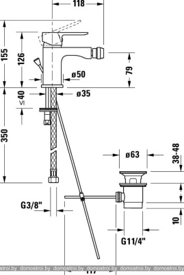 Смеситель Duravit A12400001010 фотография