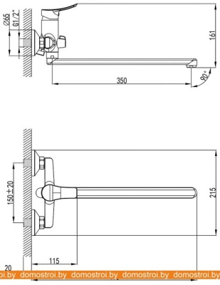 Смеситель Milardo Amplex AMPSB02M10 фотография