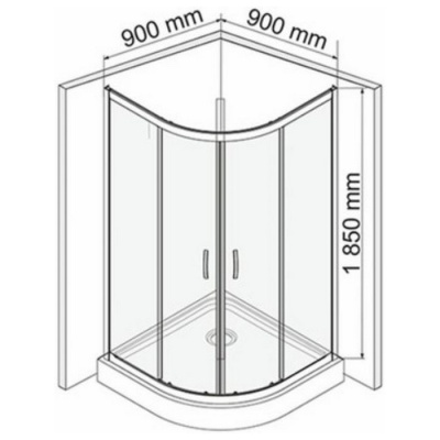 Душевой уголок WasserKraft Isen 26S01 90x90 фотография