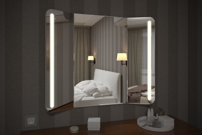 Зеркало c LED подсветкой Континент Трюмо LED модель 1 100x80 фотография