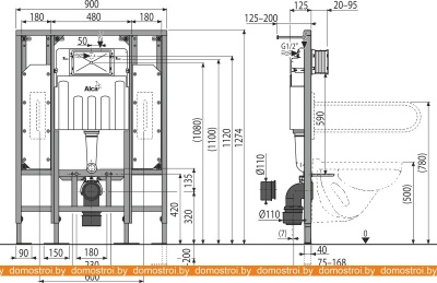 Система инсталляции Alcaplast AM101/1300H фотография