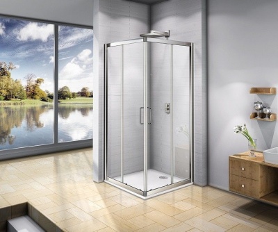 Душевой уголок GoodDoor NEO CR-80-C-CH 80x80 стекла прозрачные (без поддона) фотография